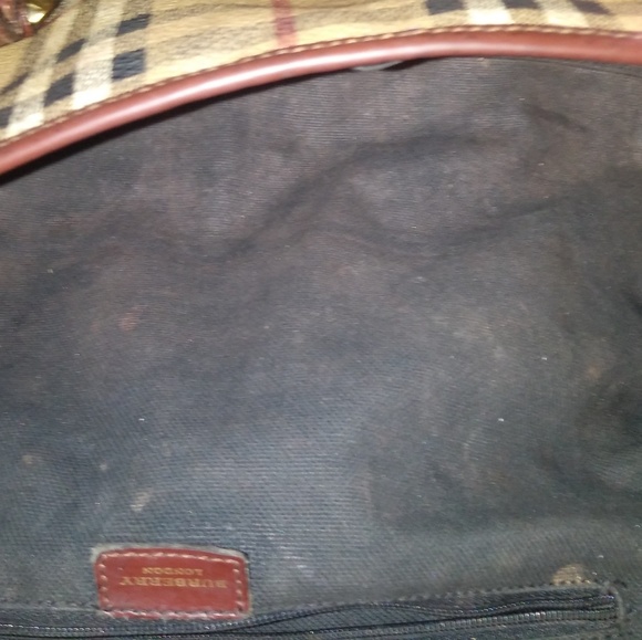 Burberry Haymarket Checked Buckled Satchel - Picture 5 of 6